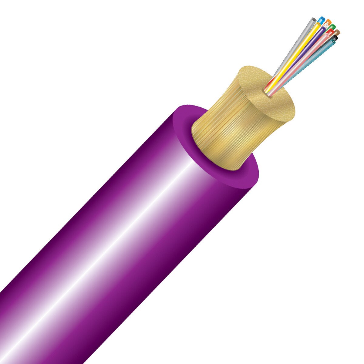 BendSafe® 12 Strand OM4 Distribution TB Plenum - Bulk per Ft.